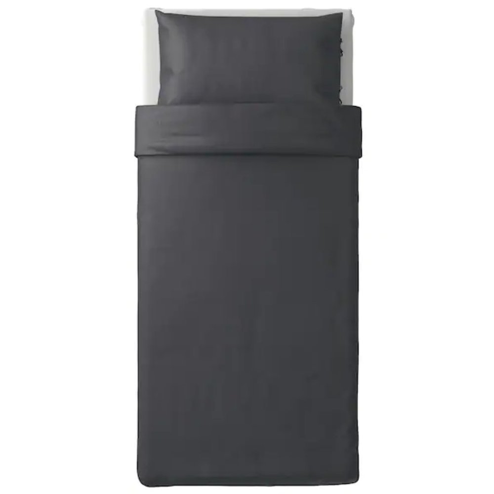 Ikea Black Duvet Cover and Sham- Twin